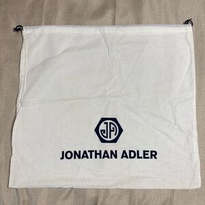 Jonathan Adler Cream Drawstring Boot Dust Bag, Storage bag, travel bag,